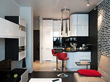 Квартира «», кухня . Фото № 19443, автор Бархатова Анастасия