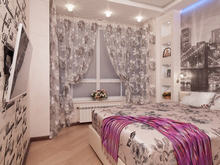 Квартира &laquo;&raquo;, спальня . Фото № 21204, автор Barbysheff-design 