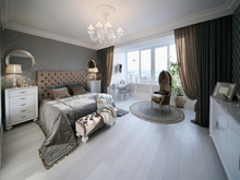 Квартира &laquo;&raquo;, спальня . Фото № 22710, автор Архитектурное Бюро Патрушевых Евгений и Ирина