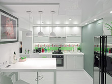 Квартира «», кухня . Фото № 23027, автор TABOORET Interiors Lab