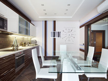 Квартира «Урбанизм и природа», кухня . Фото № 23564, автор Соловьева Мария