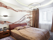 Квартира &laquo;Урбанизм и природа&raquo;, спальня . Фото № 23566, автор Соловьева Мария