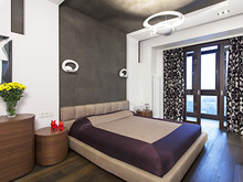 Квартира &laquo;Квартира на улице Удальцова&raquo;, спальня . Фото № 23694, автор Азорская Инна