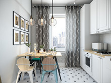 Квартира «Квартира в скандинавском стиле», кухня . Фото № 23762, автор Ельникова Дарья