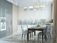 Квартира «ЖК Мичуринский», кухня . Фото № 23821, автор Каричева  Анна