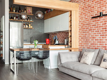 Квартира «Апартаменты TriBeCa-Loft», кухня . Фото № 23824, автор Сологубова Юлия