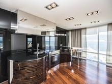 Квартира «2х этажный пентхаус в ЖК «Флагман»», кухня . Фото № 23891, автор Гаврилова Ирина