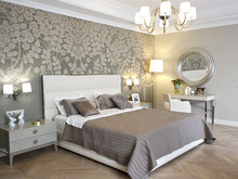 Квартира &laquo;Квартира с видом на набережную&raquo;, спальня . Фото № 23906, автор Гаврилова Ирина