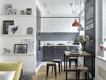 Квартира «Квартира в серых тонах», кухня . Фото № 24069, автор Тарловская Вера