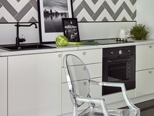 Квартира «Квартира с шевроном», кухня . Фото № 24091, автор Тарловская Вера