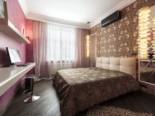 Квартира &laquo;Европейский гранж и африканская экзотика&raquo;, спальня . Фото № 24097, автор Лунева Лада