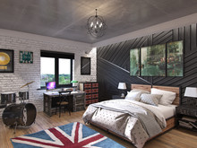 Квартира &laquo;Лофт&raquo;, спальня . Фото № 24114, автор ComfortStyle 