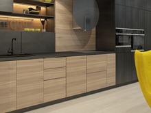 Квартира «Яркий минимализм», кухня . Фото № 24131, автор Теплова Елена