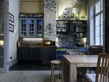 Квартира «Квартира для холостяка», кухня . Фото № 24155, автор Руденко Елена