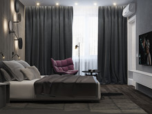 Квартира &laquo;Квартира в ЖК RIVER PARK&raquo;, спальня . Фото № 24214, автор Потемкина Елена