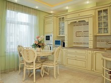 Квартира «Квартира в Москве в Шмитовском пр. в классическом стиле. Для проживания семьи из 3-х человек.», кухня . Фото № 24293, автор Долгова Анастасия