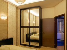 Квартира &laquo;Квартира в Москве в Шмитовском пр. в восточном стиле. Для проживания семьи из 3-х человек&raquo;, спальня . Фото № 24312, автор Долгова Анастасия