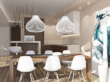 Квартира «Апартаменты в ЖК Красный», кухня . Фото № 24328, автор Потемкина Елена