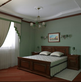 Квартира &laquo;Бейкер стрит в Москве. Квартира в Шмитовском пр. в английском стиле. Для семьи из 2-х человек.&raquo;, спальня . Фото № 24352, автор Долгова Анастасия