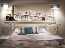 Квартира &laquo;Кубик - рубик... - или шестигранник сегодня в тренде &raquo;, спальня . Фото № 24425, автор Самарина Елена