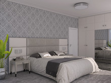 Квартира &laquo;Ар-Деко апартаменты&raquo;, спальня . Фото № 24469, автор Иванов Алексей, Wide Design Group 