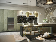 Квартира «Проект объединения двухкомнатной и однокомнатной квартир в Москве.», кухня . Фото № 24505, автор Клюева Юлия