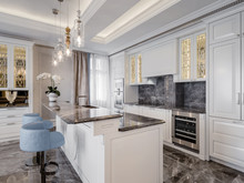 Квартира «Элегантная роскошь. Дизайн интерьера резиденции в Ницце», кухня . Фото № 24566, автор NG-Studio 