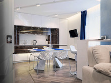 Квартира «Улица Рокоссовского. Москва», кухня . Фото № 24626, автор АвКубе 