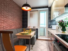 Квартира «Проект квартиры 45 кв.м в стиле», кухня . Фото № 24771, автор Design Interio 