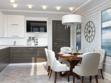 Квартира «Игра контраста», кухня . Фото № 24872, автор Дедкова  Анна