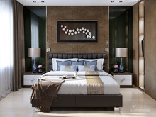 Квартира &laquo;Современный фьюжн&raquo;, спальня . Фото № 24904, автор Коробко Дмитрий и Анна