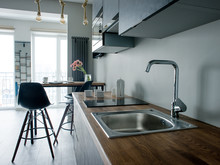 Квартира «Квартира-студия в лофт-стиле», кухня . Фото № 24951, автор Колосова Ирина