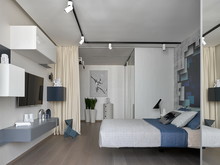 Квартира &laquo;Shades of blue&raquo;, спальня . Фото № 24965, автор Поздняков Иван