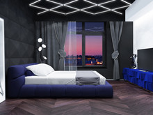 Квартира &laquo;ЖК Времена года. 1-ая квартира для джентльмена (46,0  м²).&raquo;, спальня . Фото № 25030, автор Путнина Евгения