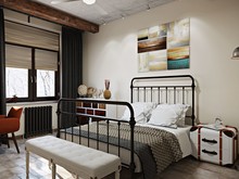 Квартира &laquo;ИНДУСТРИЯ КОМФОРТА&raquo;, спальня . Фото № 25049, автор Алёны Чекалиной Дизайн студия