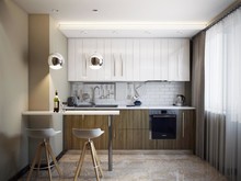 Квартира «КРАСКИ ЖИЗНИ», кухня . Фото № 25072, автор Алёны Чекалиной Дизайн студия