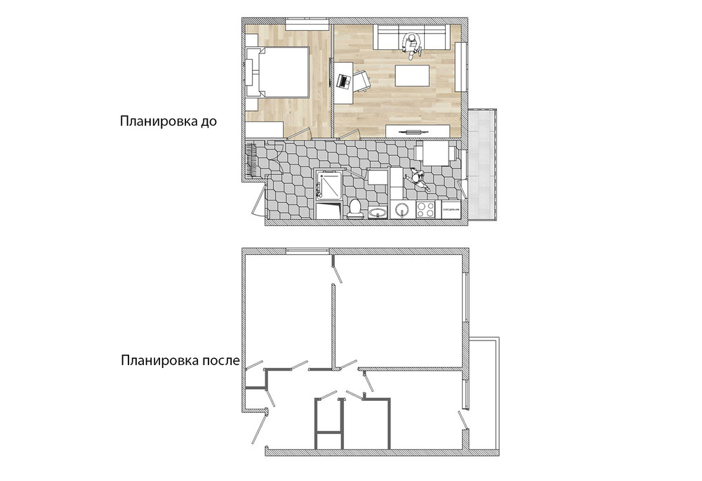 Квартира «Яркая скандинавия в духе советских 90х (КОЛОМЕНСКАЯ 39 М2)», гостиная, фото из проекта 