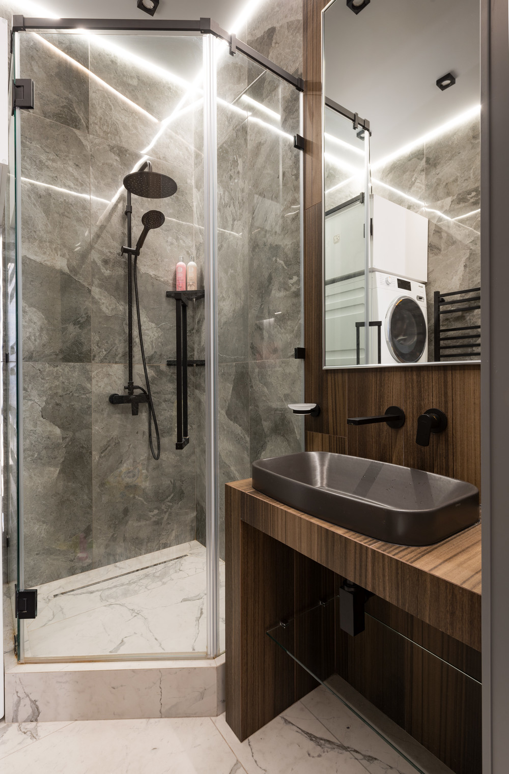 Квартира « Апартаменты в ЖК Олимпийская РИВЬЕРА Новогорск», ванная, фото из проекта 