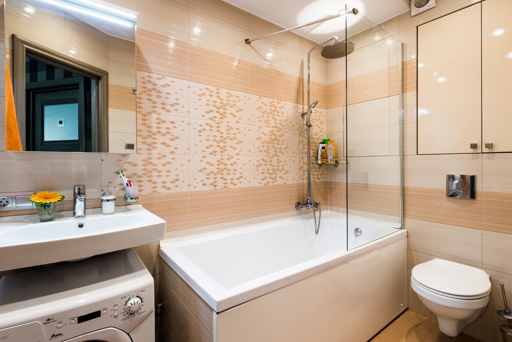 Квартира «Проект квартиры 45 кв.м в стиле», ванная, фото из проекта 