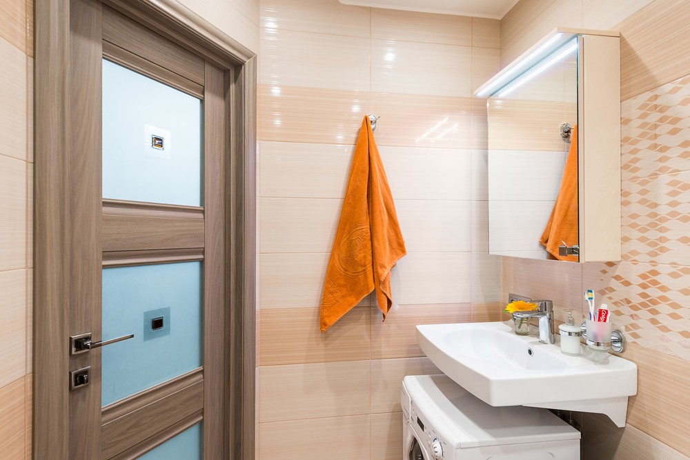 Квартира «Проект квартиры 45 кв.м в стиле», ванная, фото из проекта 