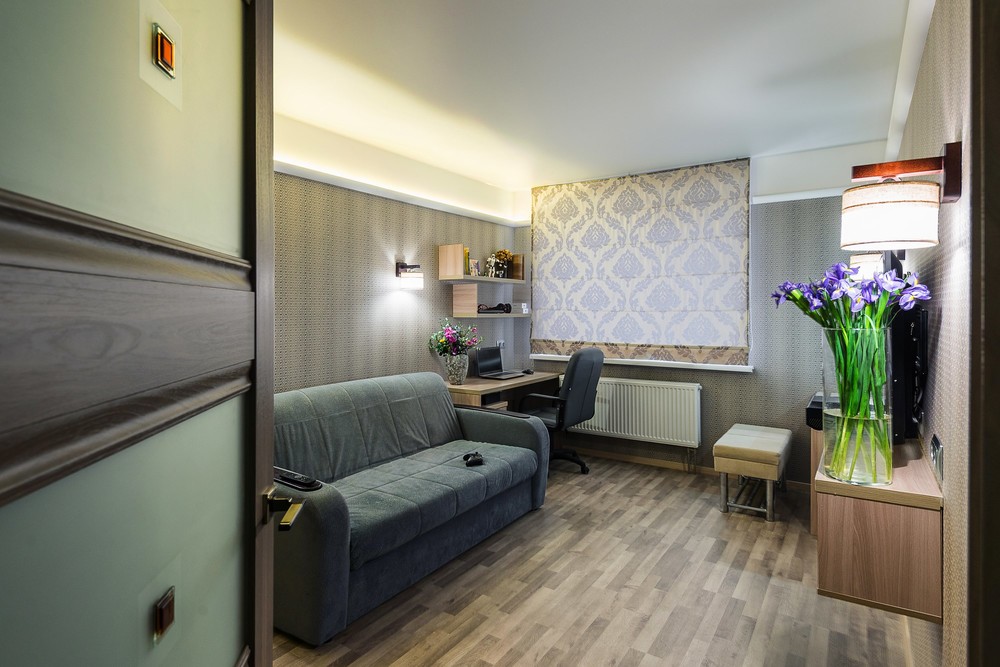 Квартира «Проект квартиры 45 кв.м в стиле», гостиная, фото из проекта 