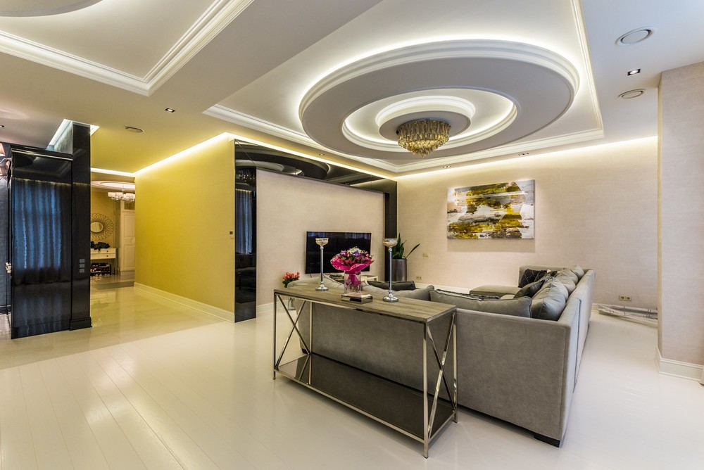 Квартира &laquo;Квартира в современном стиле,свободной планировки площадью 280 кв.м в г.Санкт-Петербурге&raquo;, гостиная, фото из проекта 