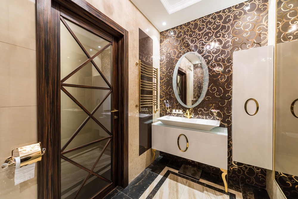 Квартира &laquo;Современный интерьер квартиры площадью 120 кв.м&raquo;, ванная, фото из проекта 