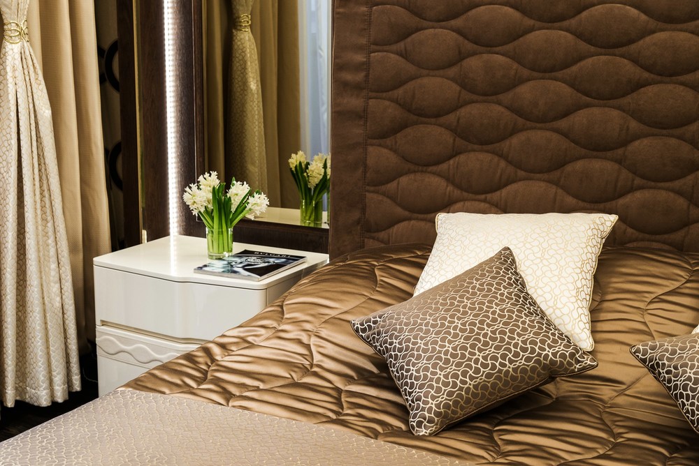 Квартира &laquo;Современный интерьер квартиры площадью 120 кв.м&raquo;, спальня, фото из проекта 