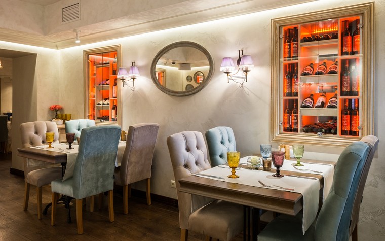 Ресторан. ресторан из проекта Ресторан грузинской кухни в центре города Санкт-Петербурга, фото №78534