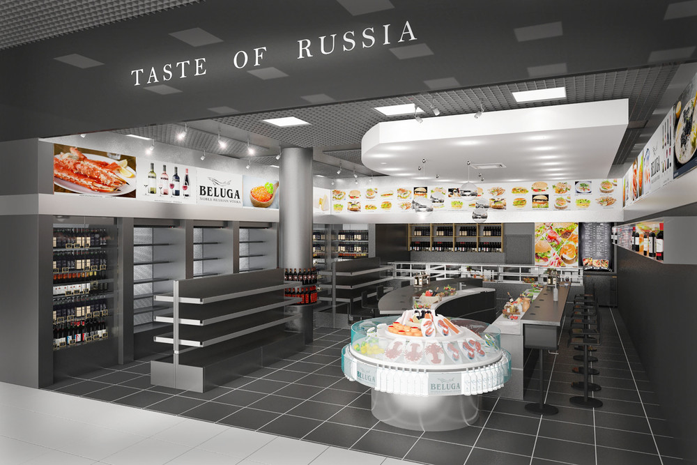 Торговая зона «TASTE OF RUSSIA МОРЕПРОДУКТЫ», торговые зоны , фото из проекта 