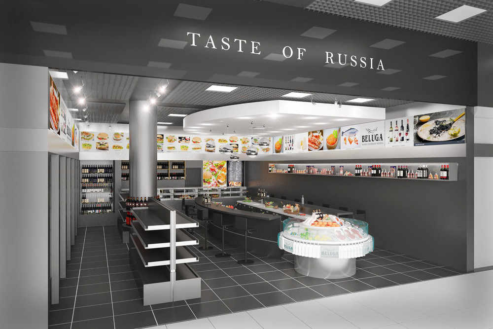 Торговая зона «TASTE OF RUSSIA МОРЕПРОДУКТЫ», торговые зоны , фото из проекта 